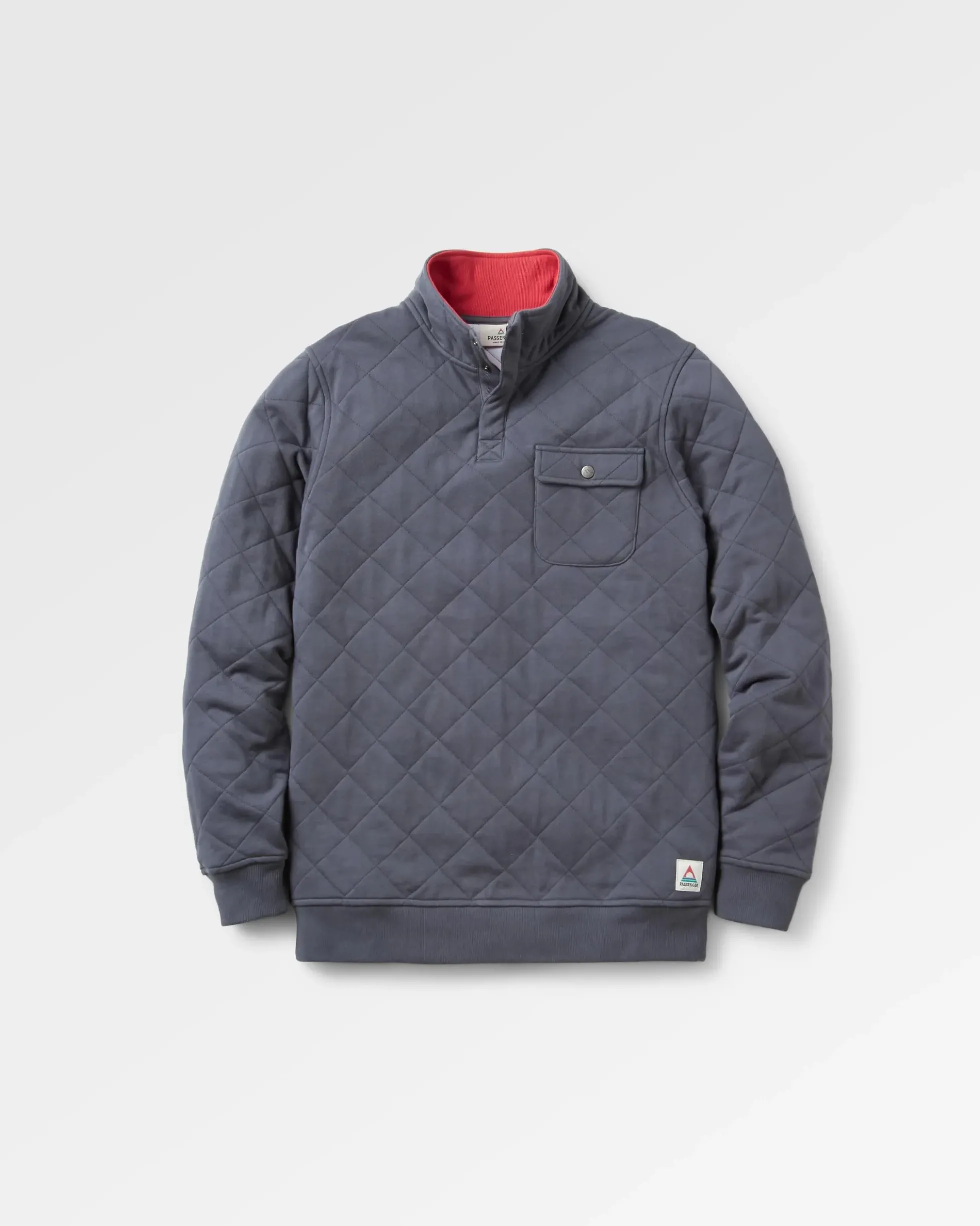 Men's Bark Quilted Popper Up Sweatshirt