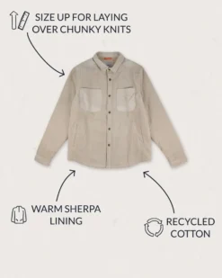 Men's Kodiak Sherpa Lined Cord Overshirt