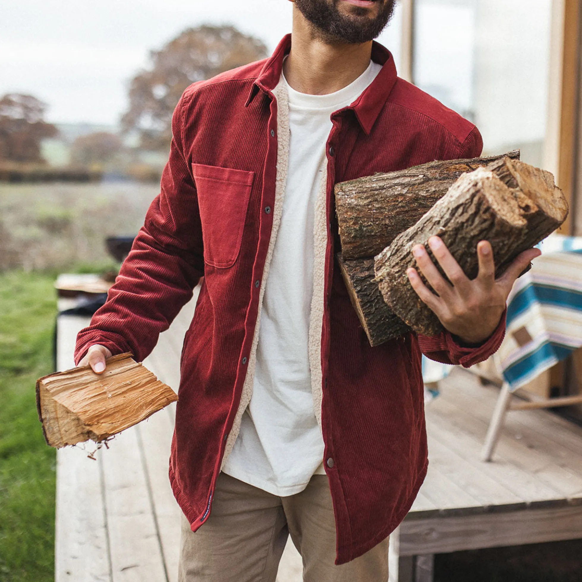 Men's Kodiak Sherpa Lined Cord Overshirt