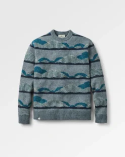 Men's Seafoam Patterned Knitted Jumper