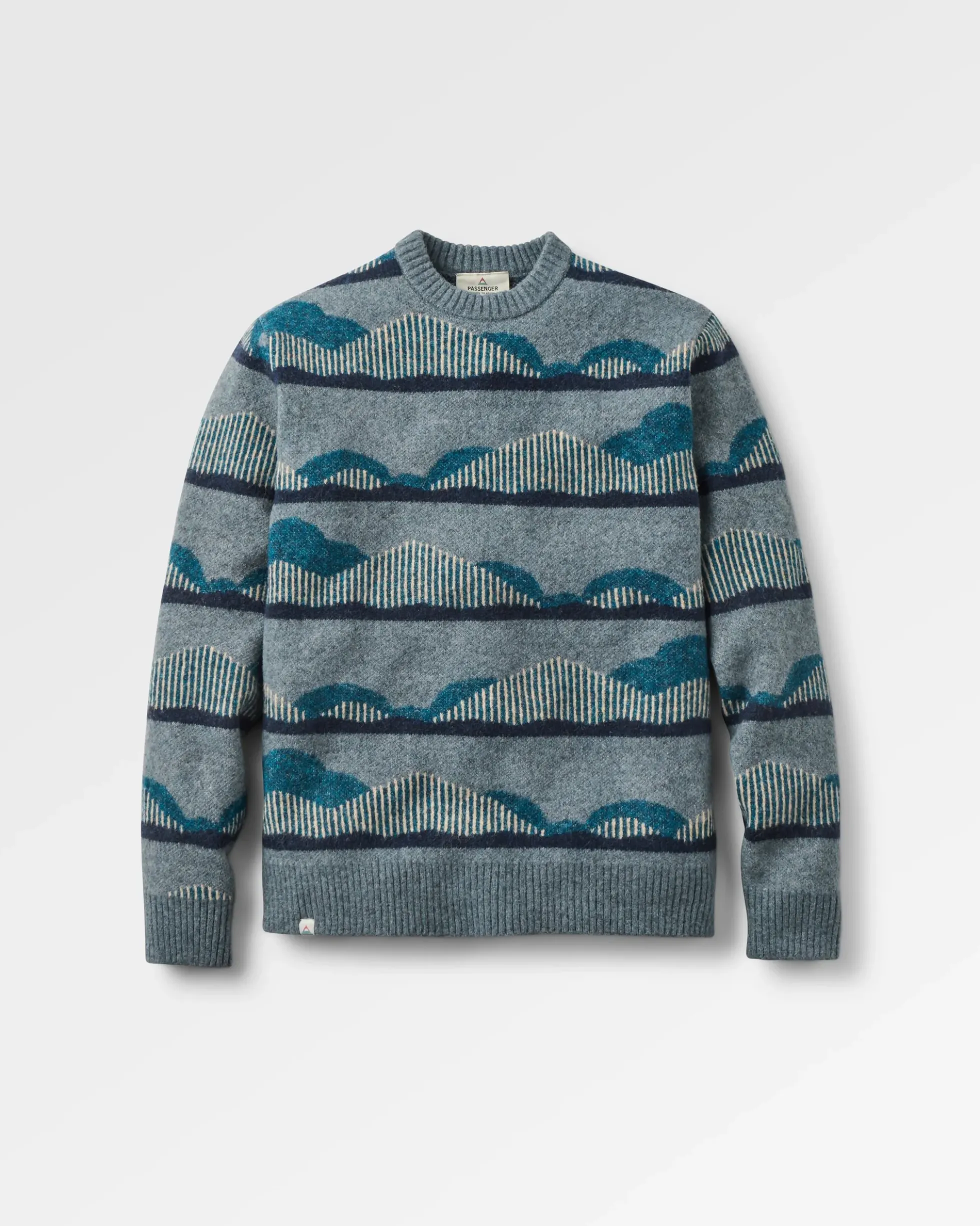 Men's Seafoam Patterned Knitted Jumper