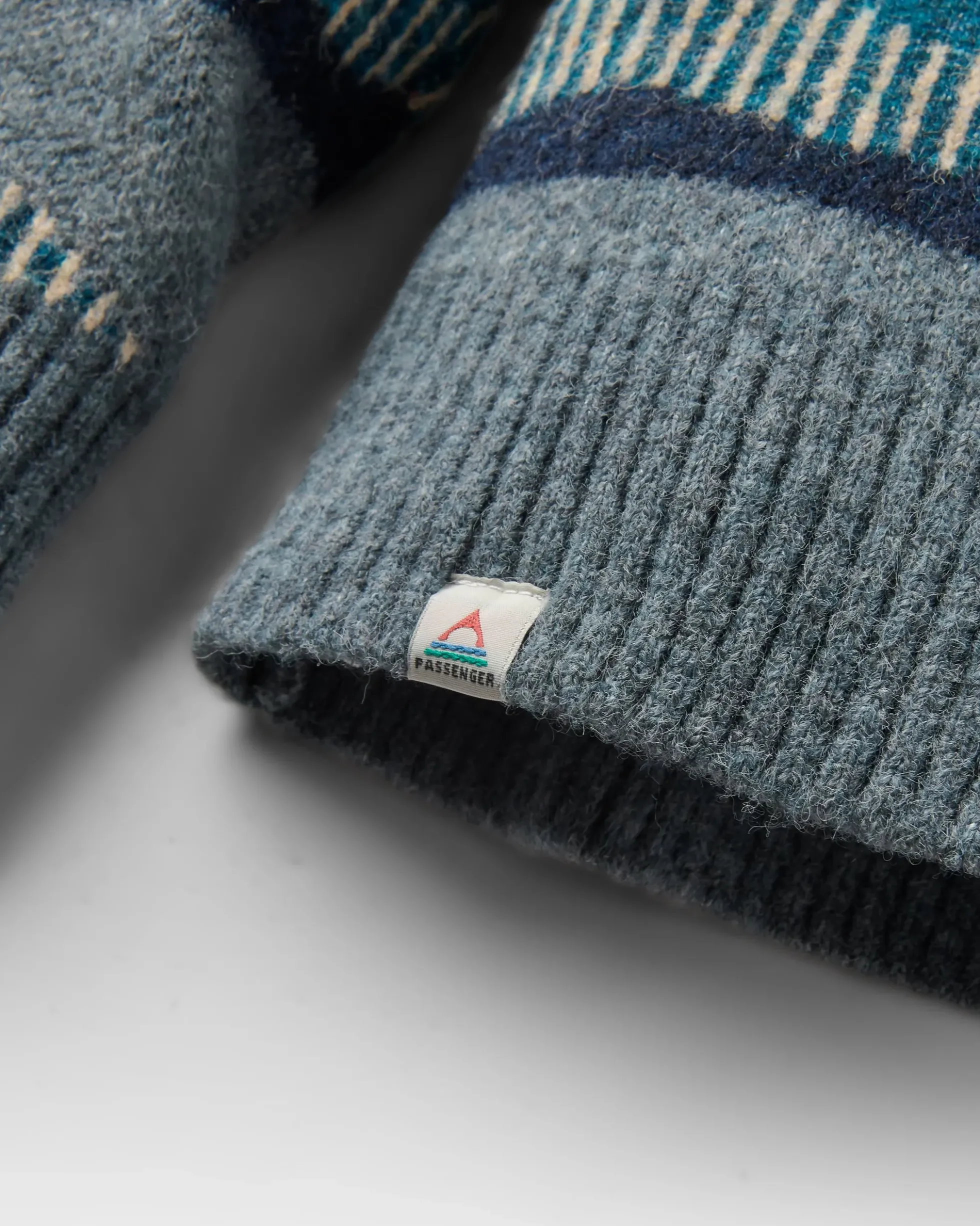 Men's Seafoam Patterned Knitted Jumper