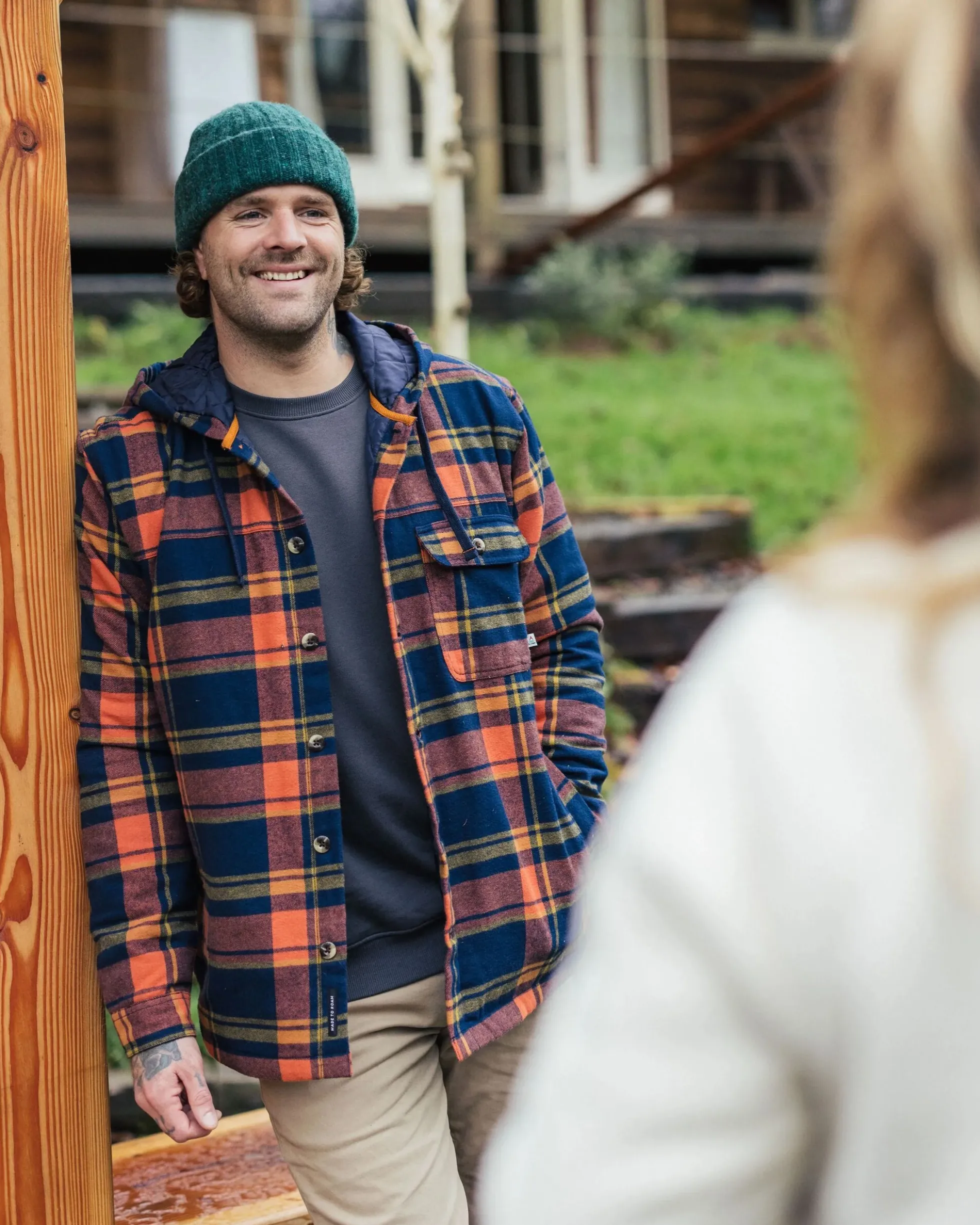 Men's Sherwood Check Hooded Overshirt