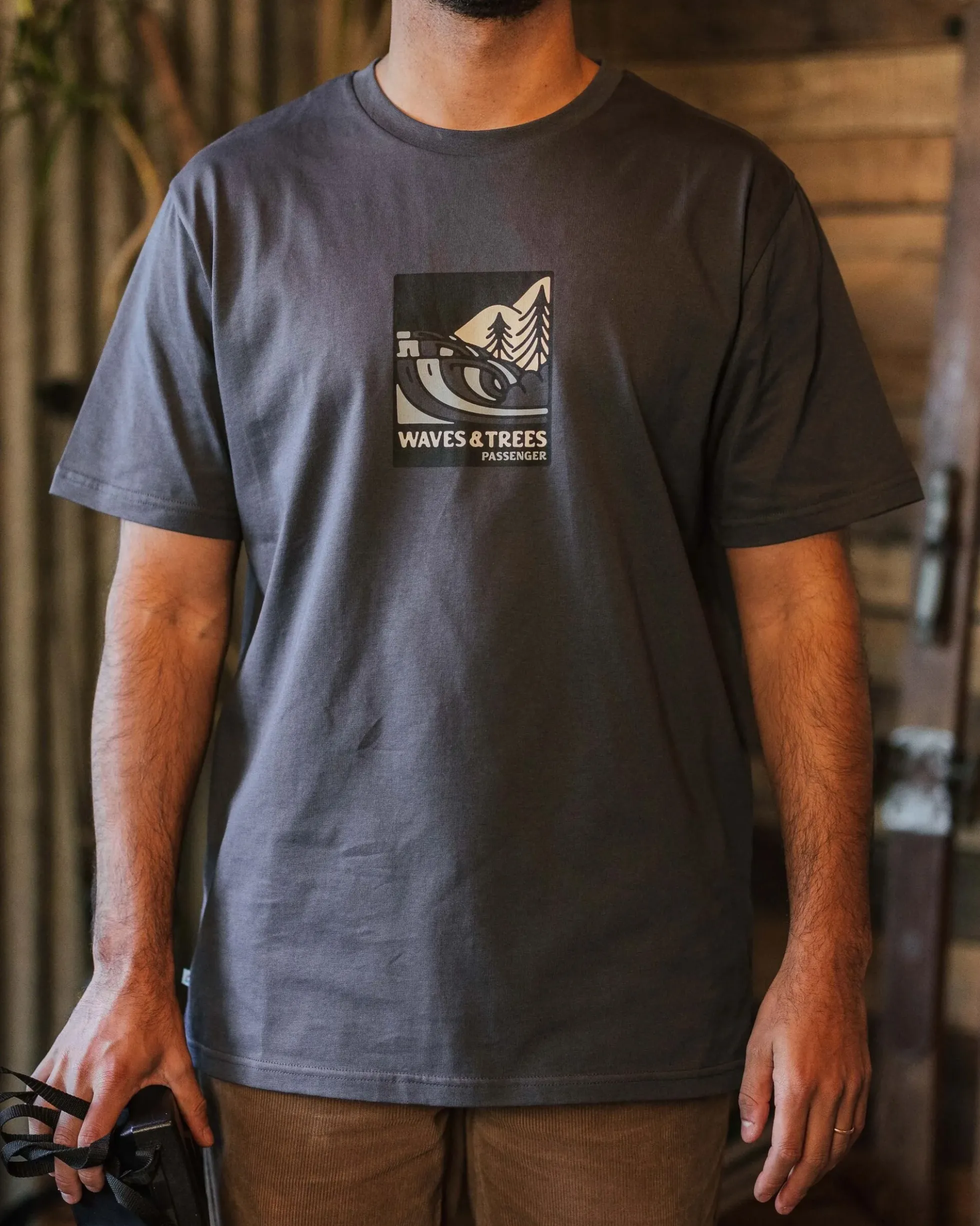 Men's Waves & Trees Organic Cotton T-Shirt
