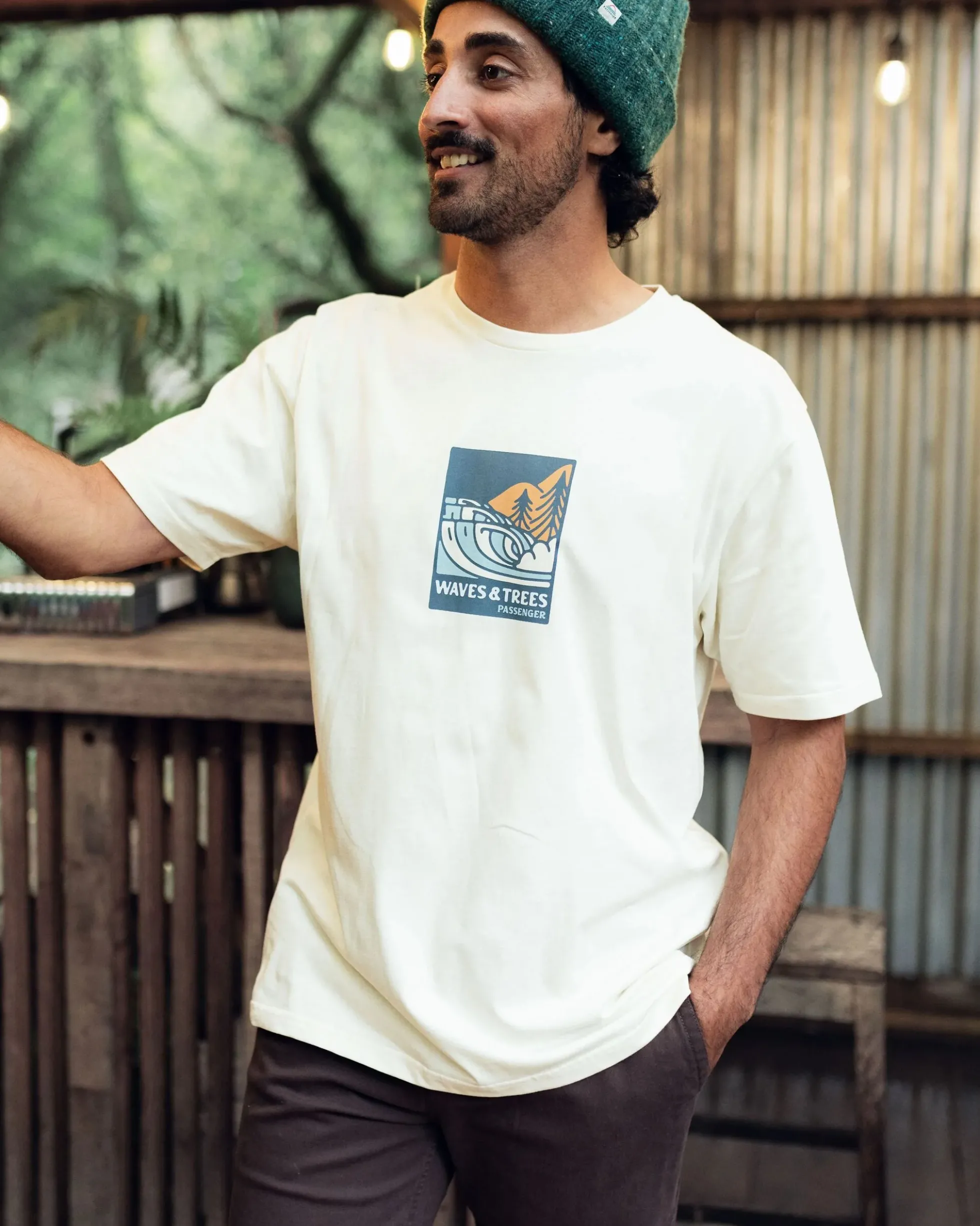 Men's Waves & Trees Organic Cotton T-Shirt