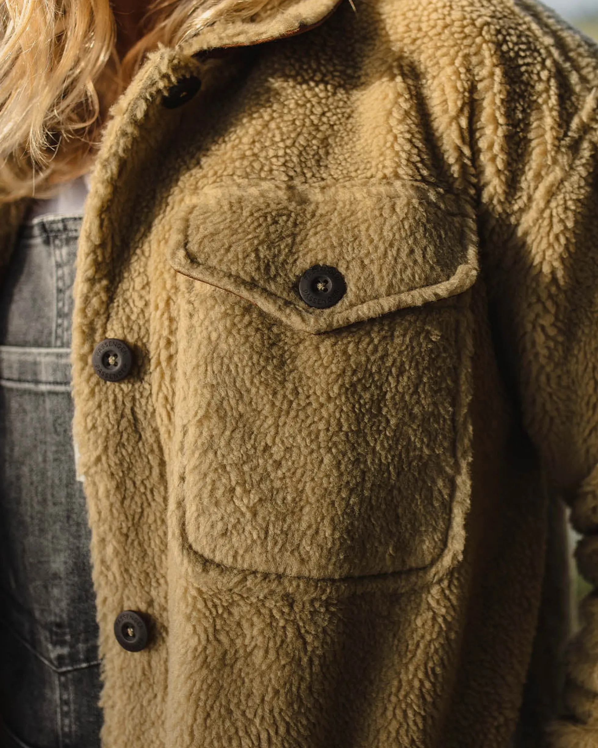 Women's Cloudy Deep-Pile Sherpa Fleece Shirt