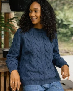 Women's Comfort Stripe Organic Knitted Jumper
