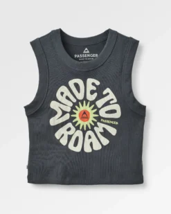 Women's Easy Days Ribbed Graphic Cropped Vest