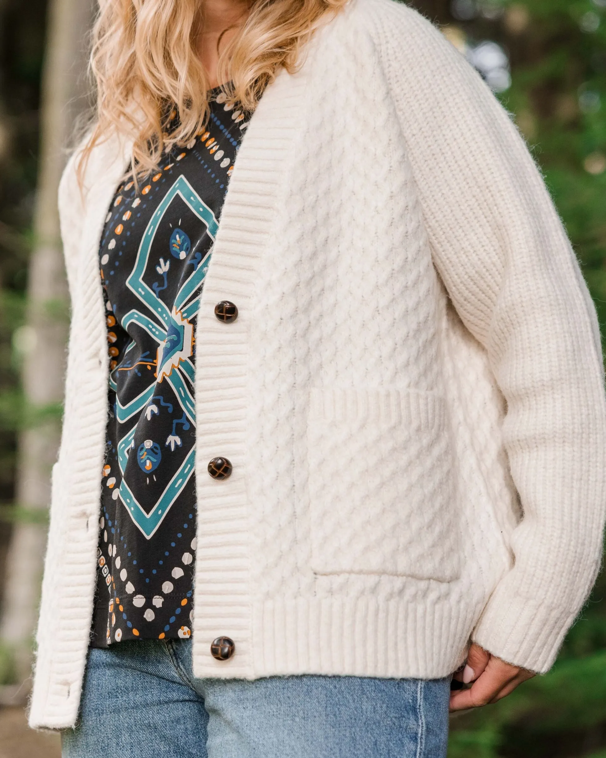 Women's Homey Knitted Cable Cardigan