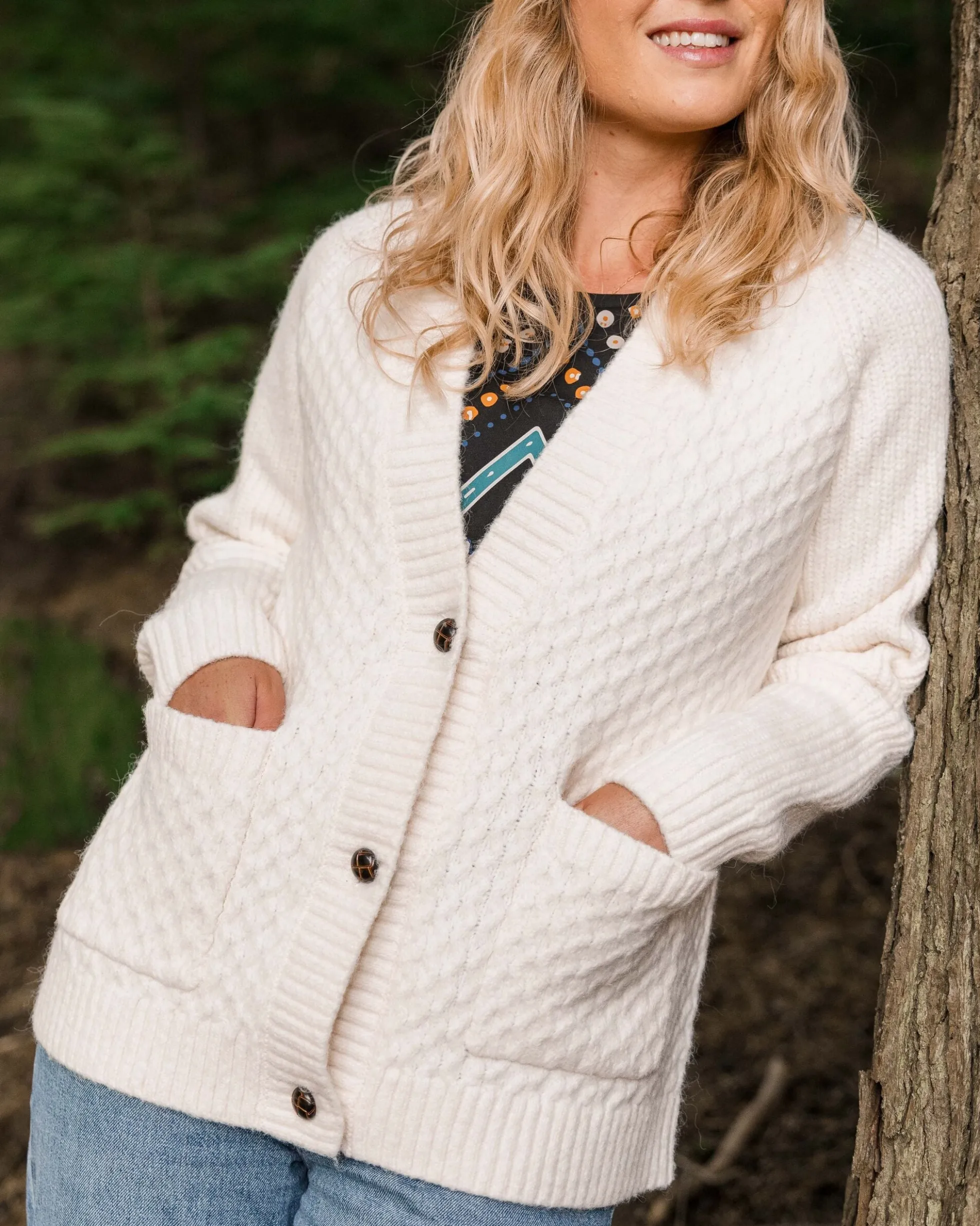 Women's Homey Knitted Cable Cardigan