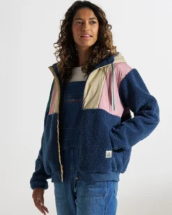 Women's Joy Full Zip Lined Hooded Sherpa Fleece