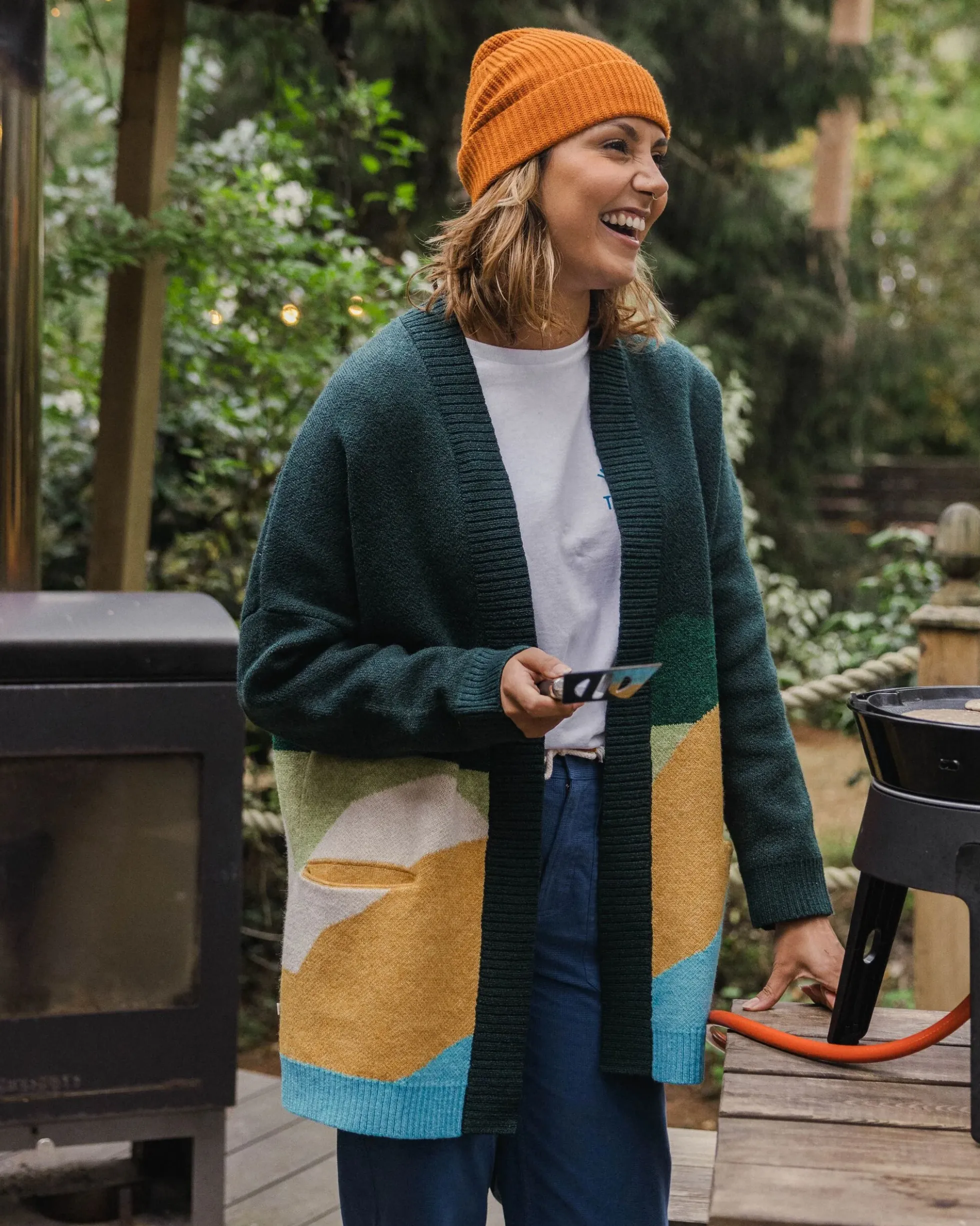 Women's Scenic Long Knitted Cardigan