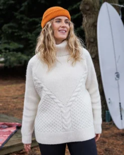 Women's Snuggle Knitted Polo Neck