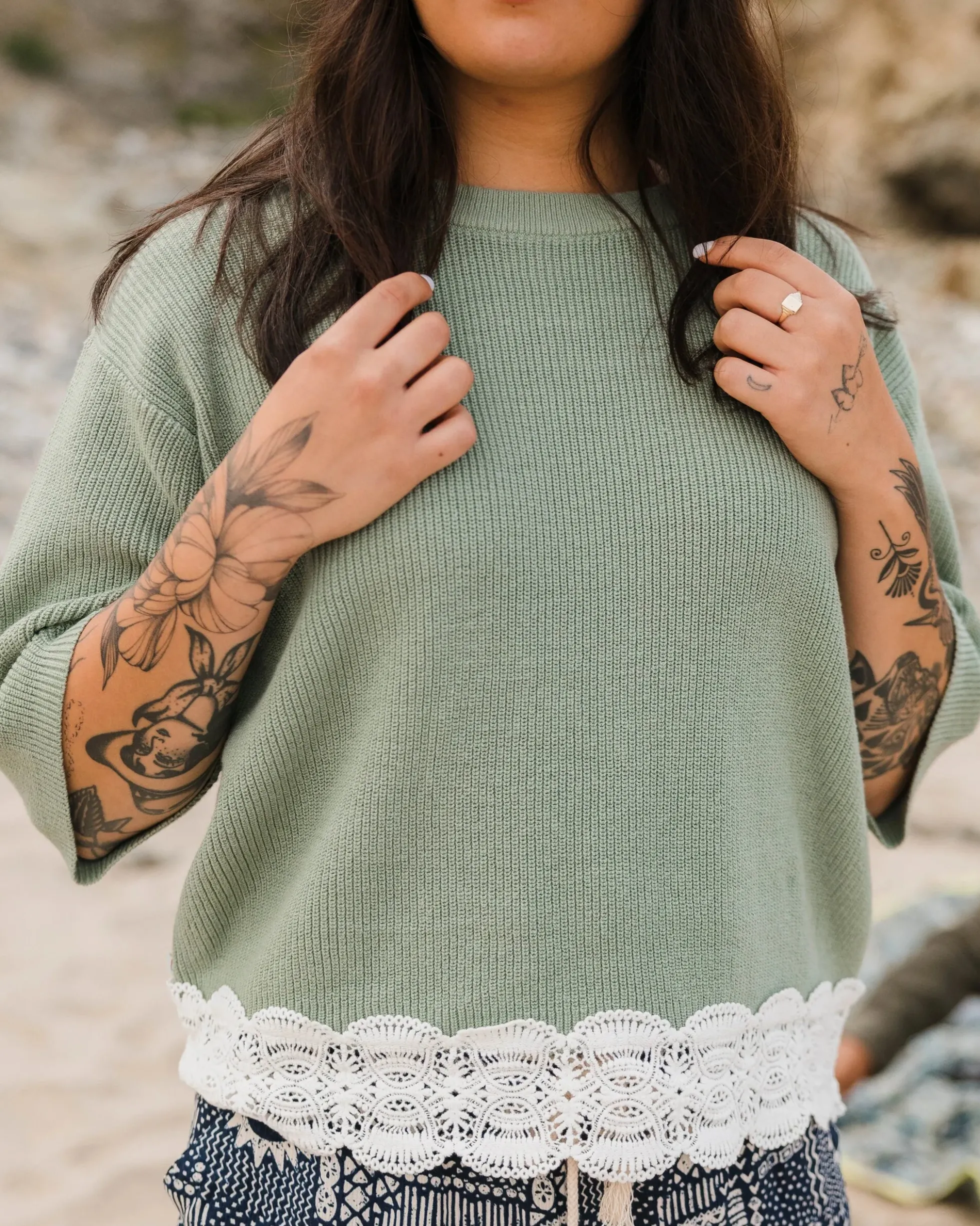 Women's Vintage Organic Knitted Jumper