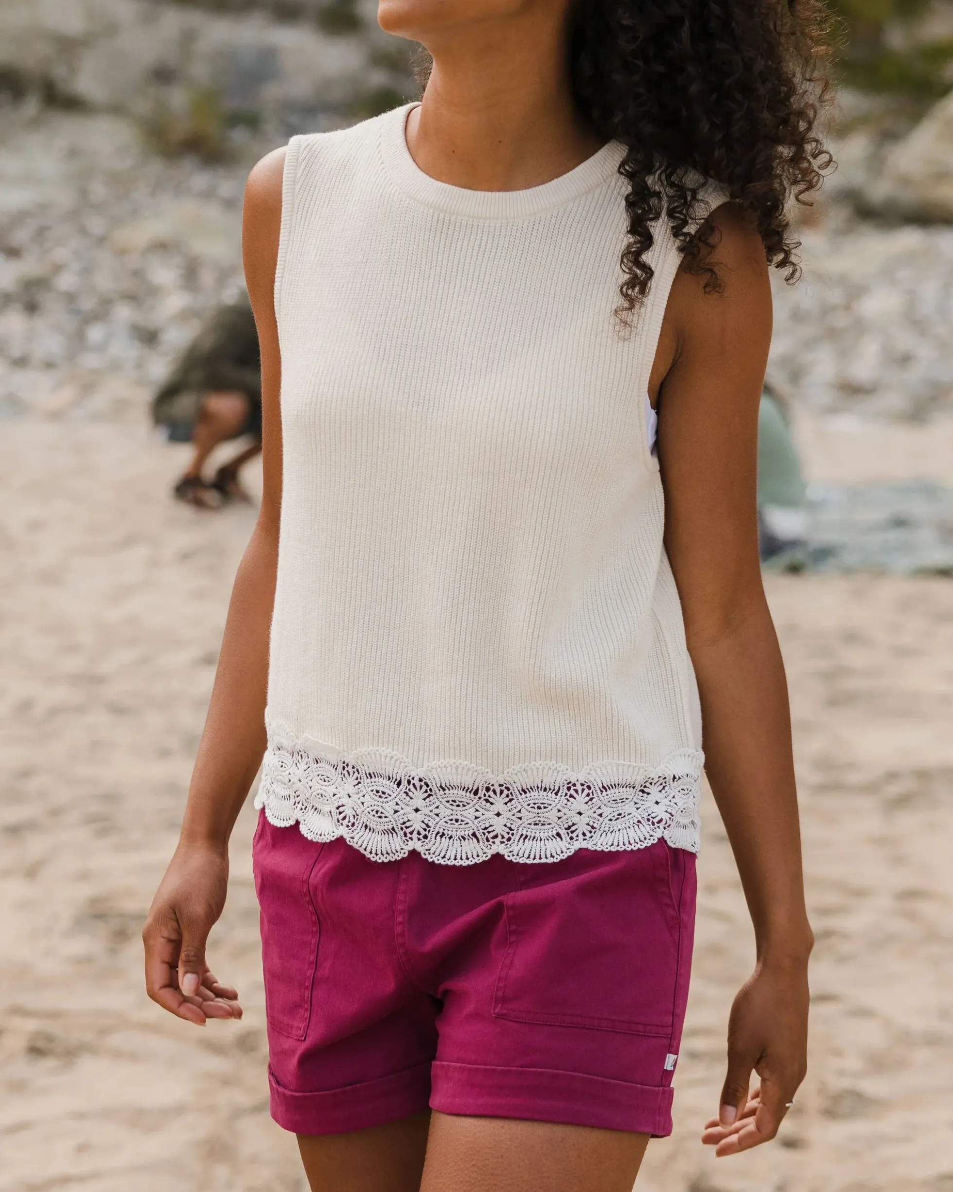 Women's Vintage Organic Knitted Vest
